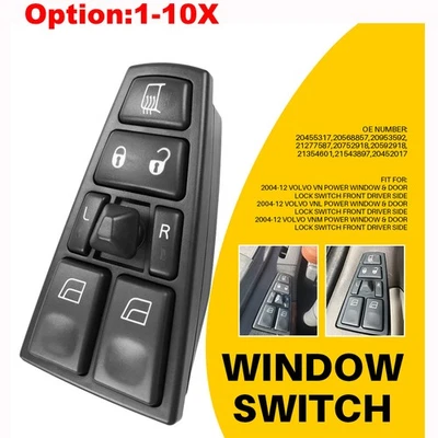 Interruptor de ventana eléctrica lado del conductor maestro 18 pines para Volvo 2004 2005-2012 VN/VNL/VNM Foto 1 de 4