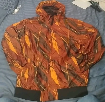 Chaqueta cortavientos Fox Racing para hombre talla mediana naranja roja con capucha cremallera  Foto 1 de 4