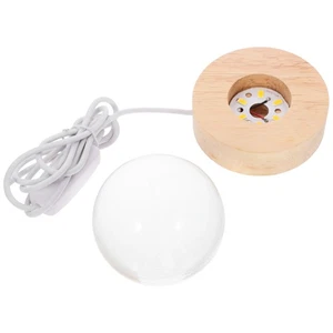Decorative Glass Balls Office Lighted Table Spheres Crystal Home - Picture 1 of 12
