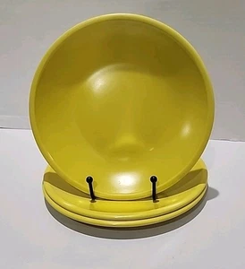Crate & Barrel Melamine Salad/ Luncheon Plates 8.5" Yellow Set of 3 - Picture 1 of 3
