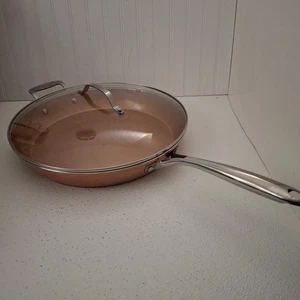 Gotham Stahl gehämmert Antihaft Bratpfanne 14" Zoll große Pfanne mit Glasdeckel - Bild 1 von 7