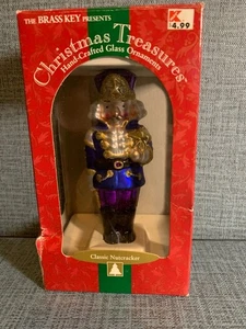 The Brass Key Christmas Treasures Hand Crafted Glass Ornament Classic Nutcracker - Picture 1 of 4
