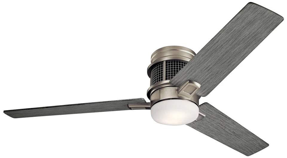 52" Kichler Chiara Nickel LED Hugger Ceiling Fan with Wall Control - Image 1 of 1