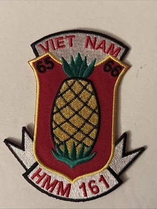 4.5" MARINE CORPS HMM-161 VIET NAM PINEAPPLE HELI SQUAD EMBROIDERED JACKET PATCH - Picture 1 of 10