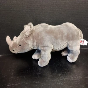 Ganz Webkins Signature Stuffed Plush Black African Rhinoceros No Code - Picture 1 of 7