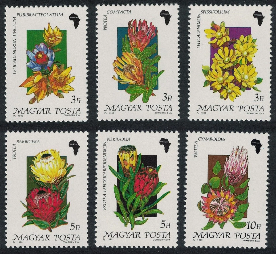African Flowers 6v Hungary 1990 MNH SG#3966-3971 - image 1 of 1
