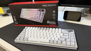 ASUS ROG Azoth 75% Wireless Mechanical Gaming Keyboard w OLED Display  - White - Picture 1 of 5