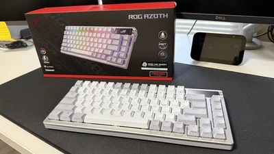ASUS ROG Azoth 75% Wireless Mechanical Gaming Keyboard w OLED Display  - White - Image 1 of 4