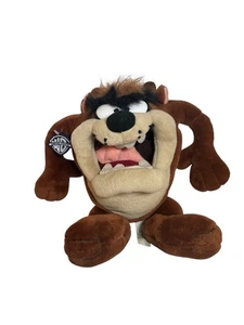 Peluche Taz Tasmanian Devil juguete suave juego por juego de colección 1998 Looney Tunes etiqueta WB - Imagen 1 de 8
