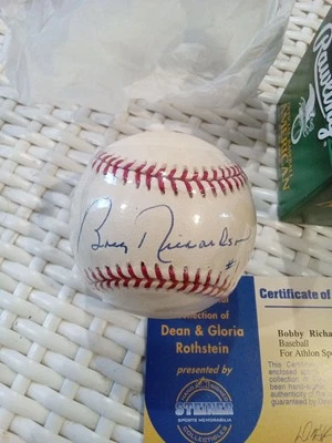 BOBBY RICHARDSON #1  Signed Official MLB Baseball-NEW YORK YANKEES COA - Image 1 of 4