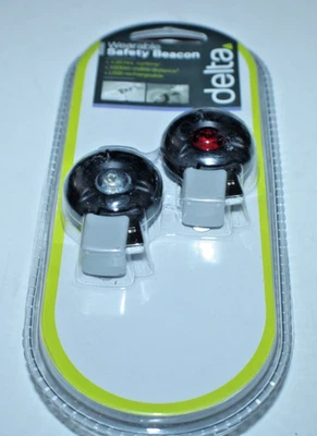Delta Bicycle Lights Wearable Safety Beacon USB Rechargable 20 Hour+ Front &Rear - Image 1 of 4