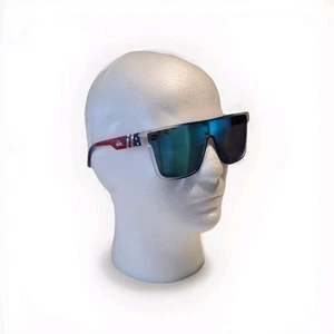 Herren USA Sonnenbrille Quicksilver Shield verspiegelt polarisiert UV400 Unabhängigkeitstag - Bild 1 von 11
