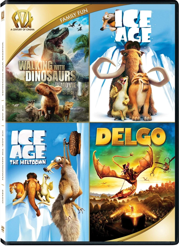 DVD Walking With Dinosaurs / Ice Age / Ice Age: The Meltdown / Delgo новый - Изображение 1 из 1