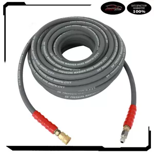 Pressure Washer Parts Hose - 6000 PSI 100 FT 2 Wire Braid - Gray Non-Marking New - Picture 1 of 12