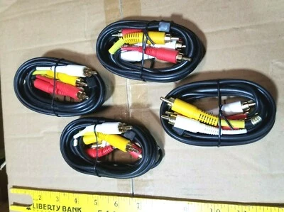 Qty-4 36"  3-RCA Red White Yellow Composite Video Stereo Audio AV Cable Cord   - Image 1 of 4