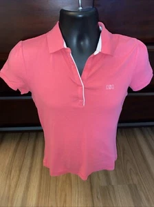 Helly Hansen Womens Pink Short Sleeve Polo Shirt Size Medium - Picture 1 of 5