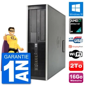PC HP 6005 SFF AMD Athlon II X2 B24 RAM 16Go Disque Dur 2To Windows 10 Wifi - Imagen 1 de 3