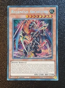 Yugioh ALIN-EN016 Regenesis Archfiend Secret Rare 1st MINT - Bild 1 von 2