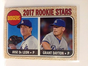 2017 TOPPS HERITAGE ROOKIE STARS JOSE DE LEON GRANT DAYTON DODGERS C2