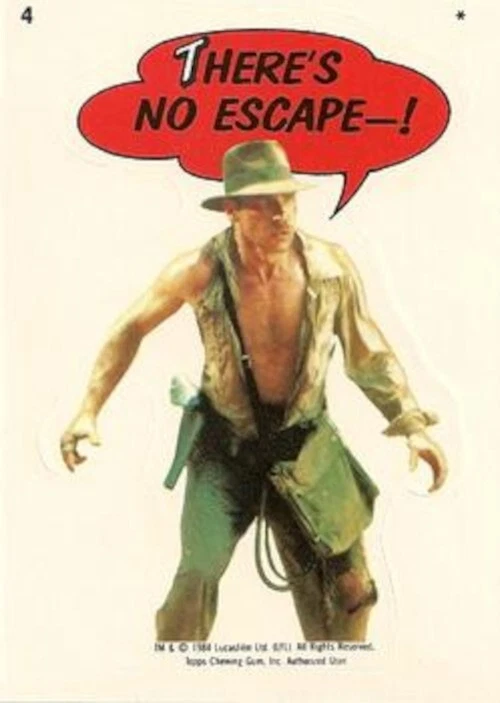 INDIANA JONES TEMPLE OF DOOM TRADING CARDS SET 1984 TOPPS STICKER CARD 4 - Image 1 of 1