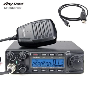 1PCS ANYTONE AT-6666PRO 28.000 - 29.699Mhz 40 Channels CTCSS DCS 10 Meter Radio - Zdjęcie 1 z 11