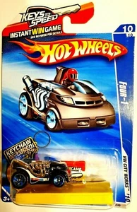 2010 Hot Wheels 1:64 HW City Works Black Four-1 10/10 w/Keychain - Picture 1 of 3