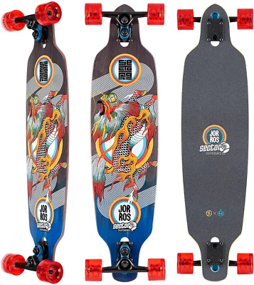 Sector 9 Jor Ros Kirin Fractal 36" Drop Through Sidewinder Longboard Complete - Image 1 of 4