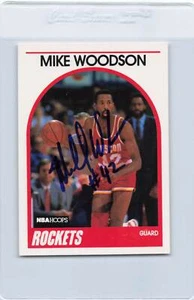 Aros 1989/90 #49 Mike Woodson Rockets firmado automático *K4385 - Imagen 1 de 2