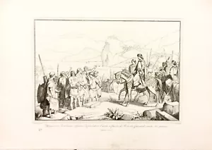 1863 INCISIONE PRIGIONIERI VENEZIANI RIFIUTANO ARMI ROBERTO GUISCARDO Viviani - Imagen 1 de 1