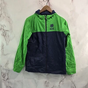 Columbia Coat Youth Large 12 14 Notre Dame Green Rain Jacket Hooded Boys Girls - Picture 1 of 13