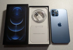 Apple iPhone 12 Pro(128 GB) Pacific Blue/6' Anker cord/ Retail Box/ OtterboxCase - Photo 1 sur 12