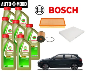 KIT TAGLIANDO FILTRI BOSCH PORSCHE CAYENNE 3.2 CAYENNE 3.6 + OLIO 7 L CASTROL - Foto 1 di 3