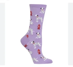 Neu mit Etikett Damen heiße Socken Crew-Socken Dalmatiner & Hydrant - Bild 1 von 1