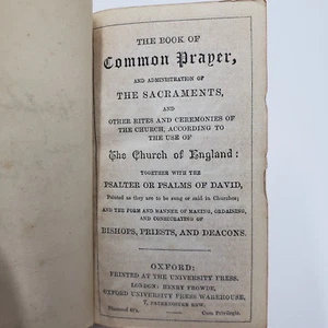 Antique Book of Common Prayer Church of England Metal Clasp Border Hard Covers - Foto 1 di 16