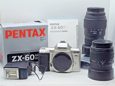 Pentax ZX60 35mm Film Camera, Sigma 35-80mm Zoom Lens, Sigma 70-300 Macro Zoom - Image 1 of 4