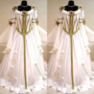 Viktorianisches Gotisches Hochzeitskleid Vintage Organza Puff Ärmel Brautkleider - Bild 1 von 10
