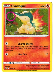 HD COSMOS HOLO HD SWIRL Cyndaquil SWSH221 - Pokemon Sword & Shield Promo - Picture 1 of 3