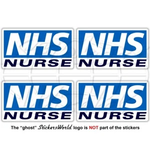 Pegatinas de parachoques de vinilo NHS ENFERMERA 76 mm llave trabajadores soporte virus x4 calcomanías - Imagen 1 de 2