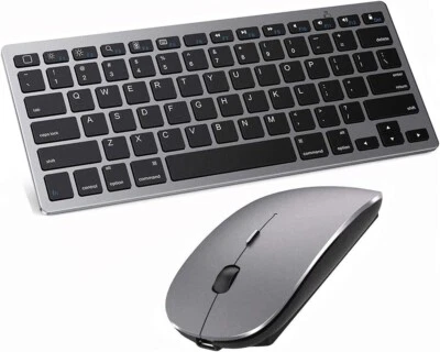 Rechargeable Wireless Bluetooth Keyboard Mice for MAC iOS Android PC iPad Tablet - Image 1 of 4