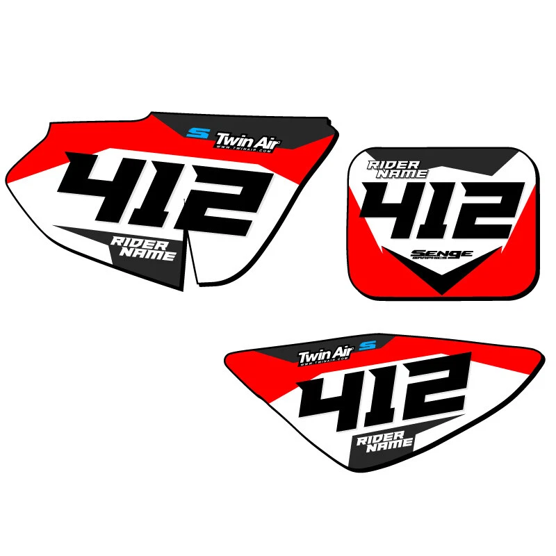 CRF 50F SG63  Custom MX Number Plates Senge Graphics Kit Compatible with Honda - Image 1 of 1