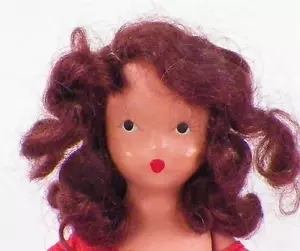 Queen Of Hearts Doll Nancy Ann Storybook 157 Bisque Pinch Face Valentine Day VTG - Picture 1 of 7