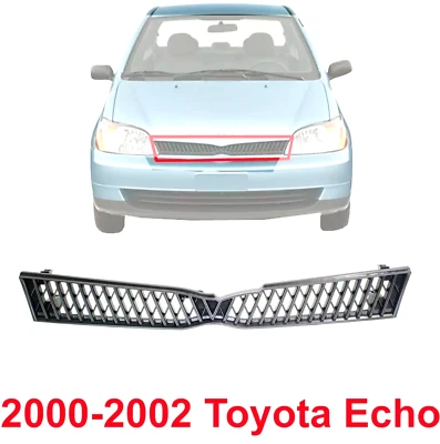 Front Textured New Grille For 2000-2002 Toyota Echo Black Plastic TO1200230 Foto 1 de 4