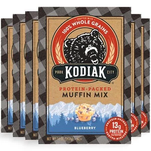 Kodiak Cakes Blueberry Muffin Mix Pack of 6 Protein 14 Ounce Each - Picture 1 of 8