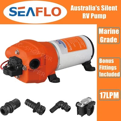 24 Volt SEAFLO Industrial Grade Water Pressure Pump 17LPM Boating Camping - image 1 of 3