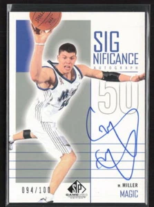 2001-02 SP Authentic #MM Mike Miller Significance Auto /100 - Picture 1 of 2