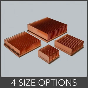 Pure Copper Heatsink Skiving Fin Radiator for Electronic CPU RAM Cooling - Picture 1 of 10