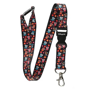 ROLSELEY Multicolor Negro Cordón Cuello Correa Con Gatitos + Plástico Tarjetero - Bild 1 von 2