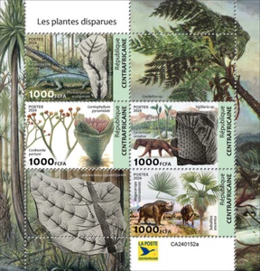 Extinct Plants Extinct Animals MNH Stamps 2024 Central African M/S - Picture 1 of 1