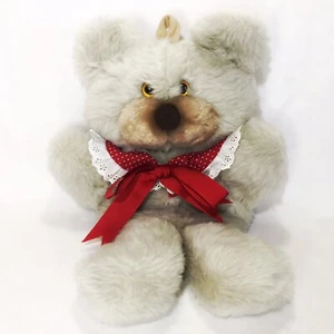 Vintage 1983 Hallmark Christmas Card Holder Stuffable Stocking Girl Teddy Bear - Bild 1 von 5