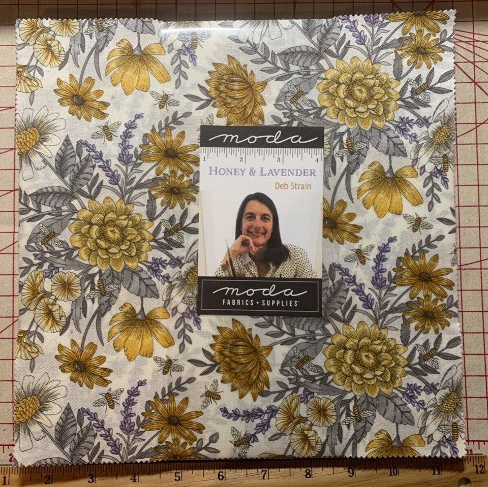 Moda HONEY & LAVENDER Deb Strain Layer Cake 42 10" Squares Floral Repro - Image 1 of 2